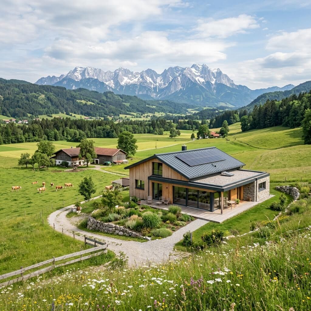 Neubau eines KfW 40 Musterhauses in München – Effizienzhaus 40 in moderner Bauweise